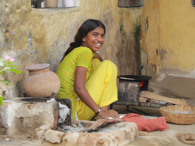Cooking in rural south India
